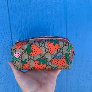 GUCCI strawberry cosmetic bag